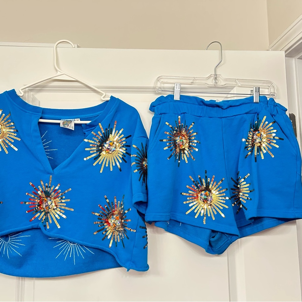 Queen of Sparkles Blue Sun Set